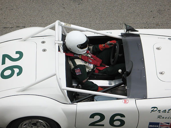 Jesse Prather prepares to drive his dad's MGA.