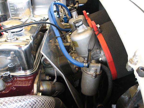Dual 1.75 inch S.U. carburetors.
