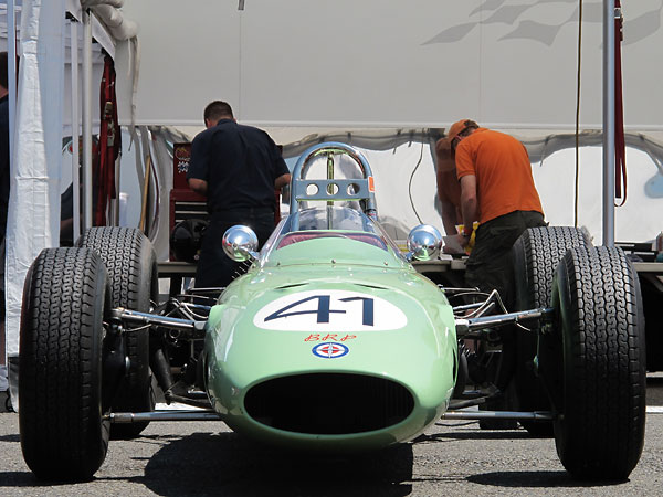 BRP initially carried over the familiar Lotus 24 front suspension to their own chassis.