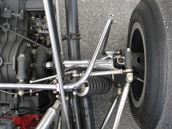 The rear anti-sway bar has been adjusted to its absolute softest setting.