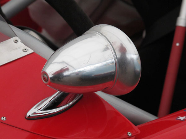 Talbot-style chrome bullet mirror.