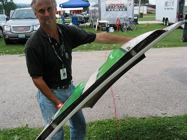 cowl induction hood, viewed from rear