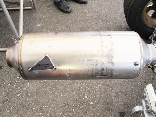 Ultra-lightweight stainless steel muffler from Coast Fabrication.