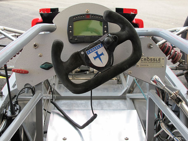 MOMO suede 250mm flat-bottom, cut-off top steering wheel.