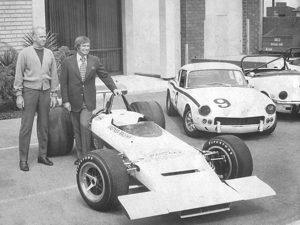 Kas Kastner and John Brophy shortly after recieving Lola chassis number HU192/22.
