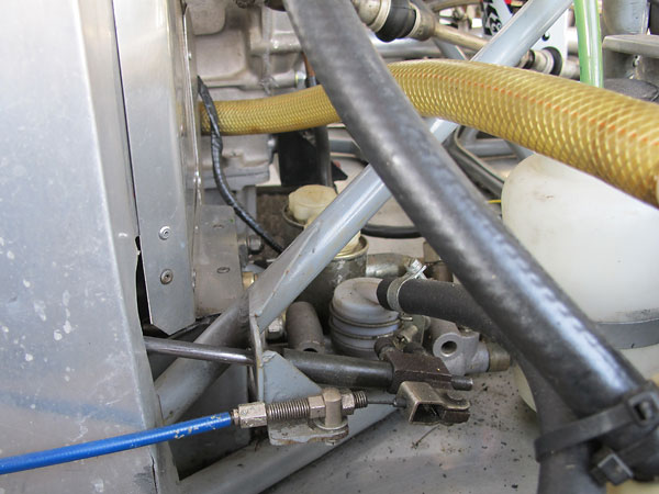 Throttle cable installation.
