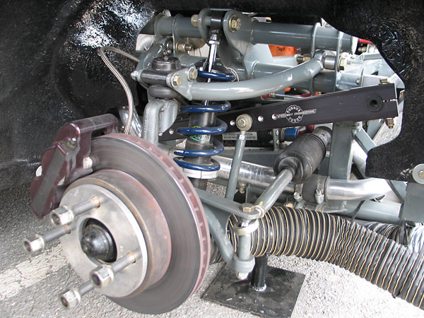 Front: Spax Krypton adjustable gas coil-over shock absorbers with Hypercoil (Hyperco) springs.