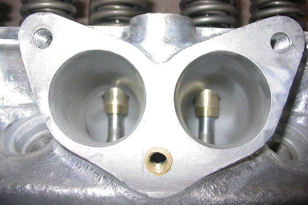 In both cases, the intake ports were enlarged and reshaped for improved flow (as shown here).
