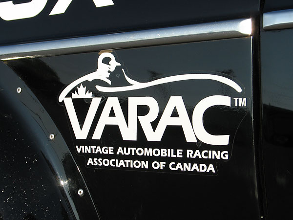 VARAC: Vintage Automobile Racing Association of Canada decal.