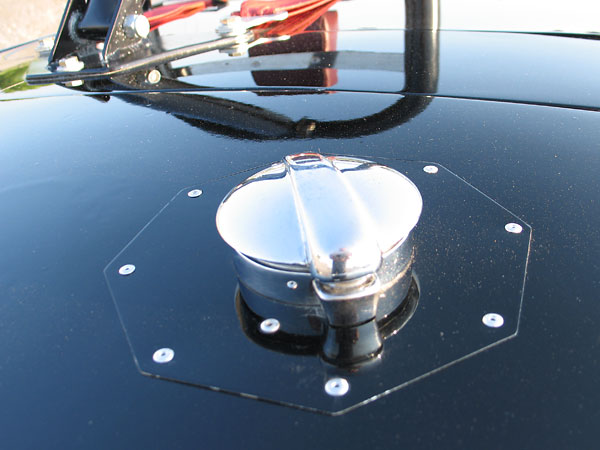 LeMans style fuel filler cap. (Isn't the octoganal plate a nice detail!)