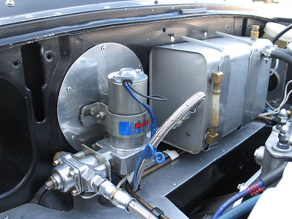 Holley Blue (9-14psi) fuel pump. Holley adjustable fuel pressure regulator.