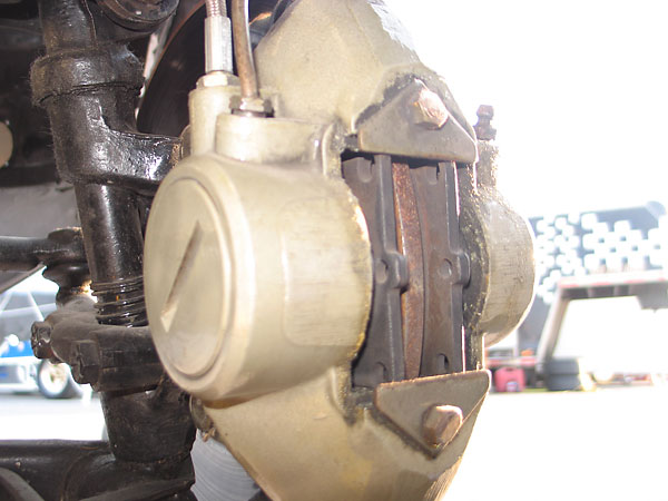 The front uprights were slightly modified to support the Girling brake calipers.