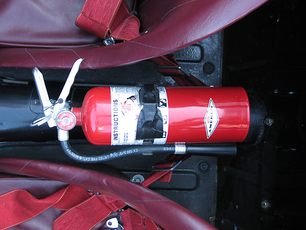 Amerex handheld fire extinguisher.