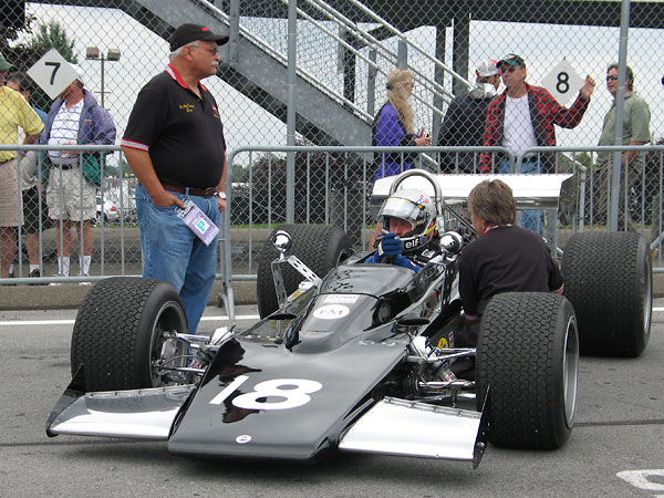 Mike's supportive wife helps him prepare for each race.