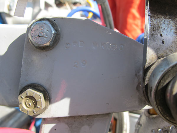 Colchester Racing Developments' frame serial number: Mk20 29