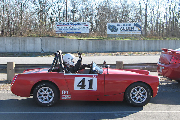 Nick Chamberlain's Austin Healey Sprite Race Car Number 41