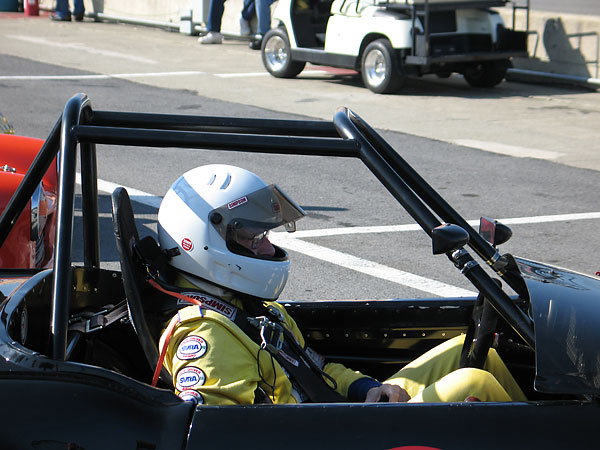 Pat Ryan awaits the start of the Group One race of the U.S. Vintage Grand Prix of Watkins Glen.