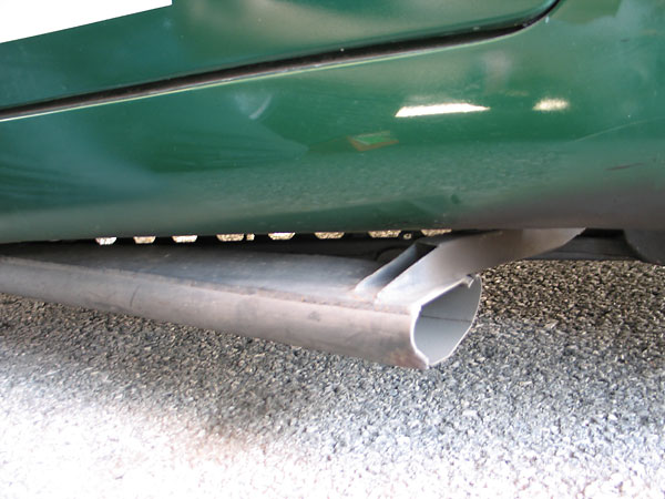 Custom megaphone style exhaust pipe.