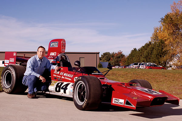 Paul Dudiak with his McKee Mk12c racecar, shortly after purchasing it from Donald De Maagd.