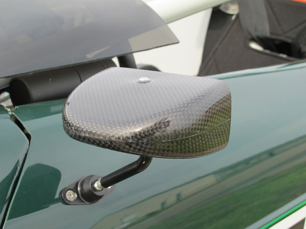 Carbon fiber side view mirror.