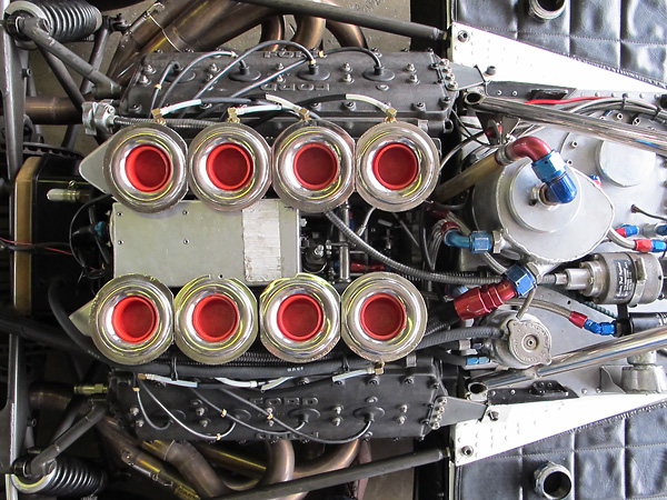 Cosworth's DFV V8 engines produced about 460-465bhp in 1973 trim.