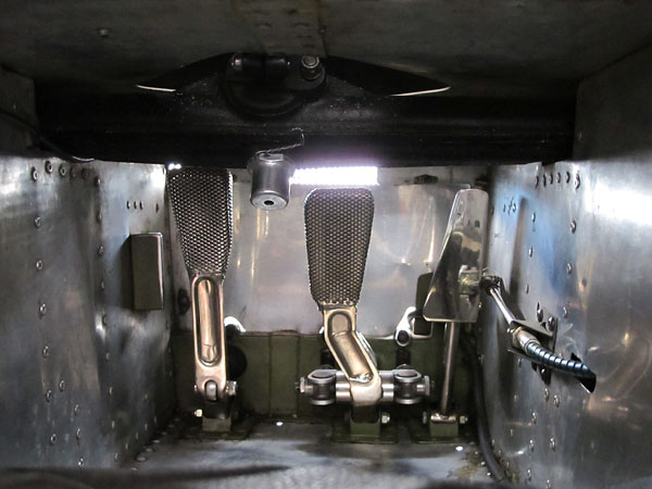 McLaren M23 footbox and pedals.