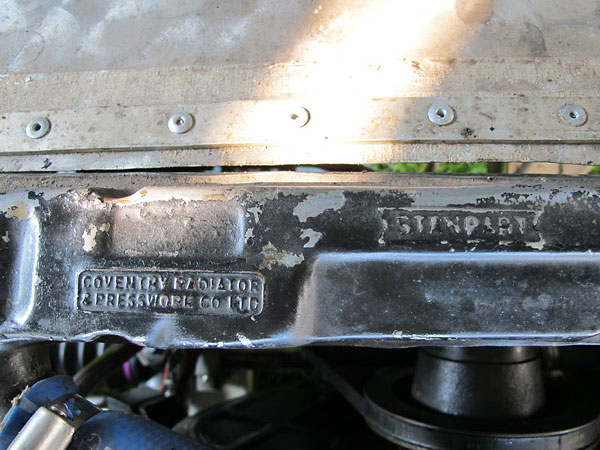 Coventry Radiator & Presswork Co. Ltd. made the copper and brass radiator for Stanpart.