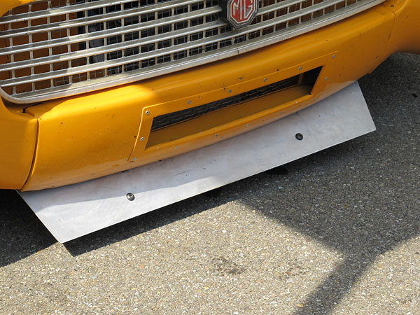 Authentic vintage-style aluminum MG Midget chin spoiler.