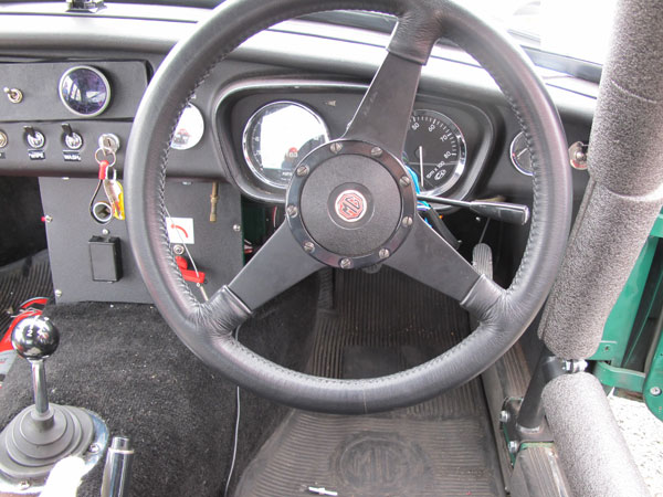 Moto-Lita 15 inch steering wheel with quick release hub.
