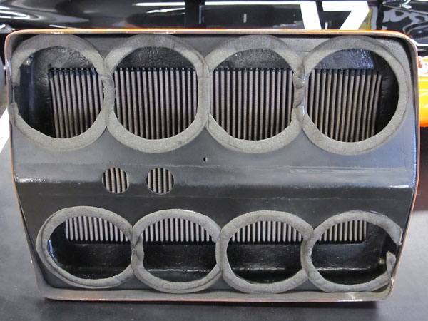 The large, rectangular K&N oiled gauze air filter is a modern addition.