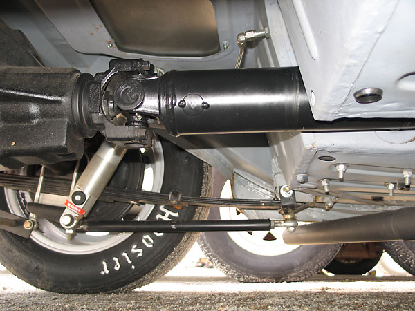 The rear spring rate has been reduced by removing two leafs.
