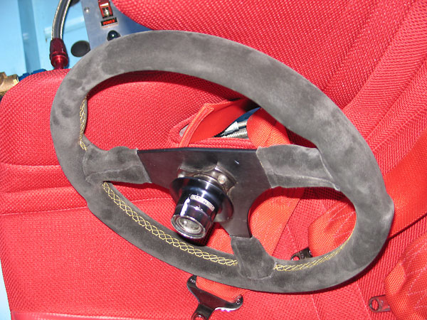 RaceTech quick release steering wheel hub.