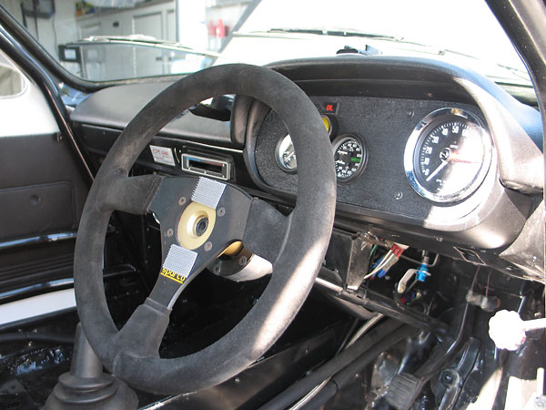 Sparco suede covered steering wheel.