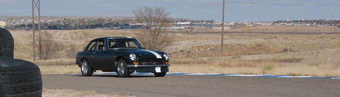 (our editor's MGBGTV8 at Pueblo Motorsports Park)